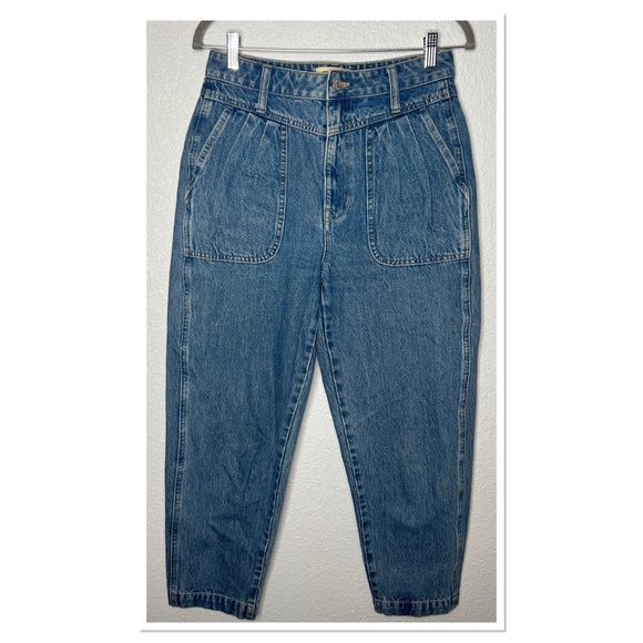 Madewell Jeans Madewell Baggy Pleated Tapered Jeans In Springdale